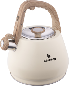 Czajnik na gaz indukcję stalowy z gwizdkiem beżowy mat duży 3L BLUBERG BBG-2808