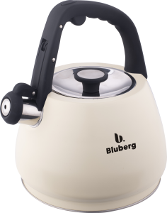 Czajnik na gaz indukcję stalowy z gwizdkiem beżowy mat duży 3L BLUBERG BBG-2809