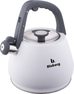 Czajnik na gaz indukcję stalowy z gwizdkiem biały mat duży 3L BLUBERG BBG-2811