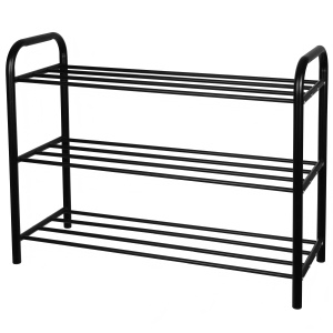 Metalowa półka na buty stojak regał szafka czarna 65x52x26cm BLUBERG BBG-1504