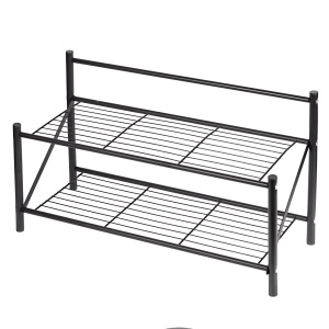 Metalowa półka na buty stojak regał szafka czarna 65x26x37cm BLUBERG BBG-1509