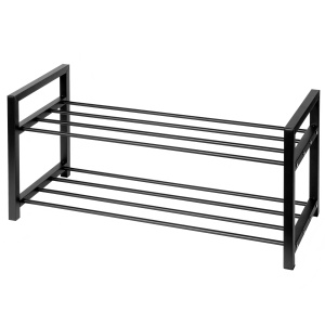 Metalowa półka na buty stojak regał szafka czarna 65x26x33cm BLUBERG BBG-1510