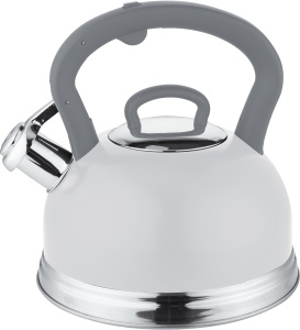 Czajnik na gaz indukcję metalowy z gwizdkiem 2.8L biały matowy BLUBERG BBG-2829
