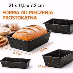 Forma do pieczenia chleba bananowego keksu keksówka metalowa 21x11.5x7.2cm BLUBERG BBG-2022