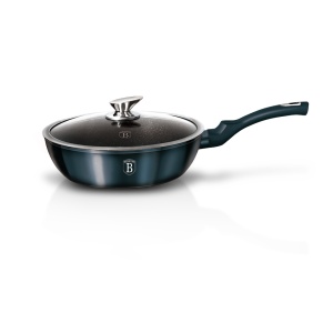 Deep Granite Frypan 24cm BERLINGER HAUS METALLIC LINE AQUAMARINE BH-1880