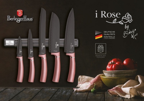 6-tlg Non-stick Messer-Set Messerset Berlinger Haus i-ROSE BH-2538