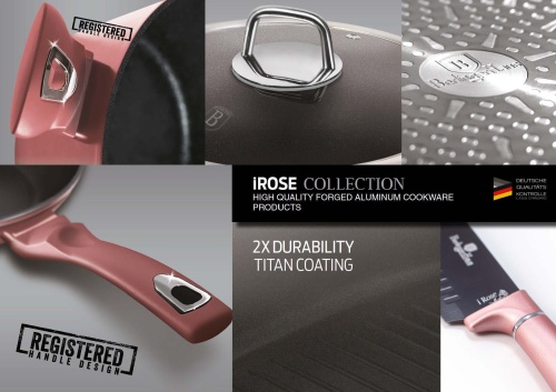 Zestaw garnków 12 ele. BERLINGER HAUS Metallic i-Rose Line BH-6044