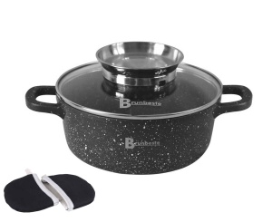 Pot with Granite coating 1.3L 16cm BRUNBESTE | BB-1918