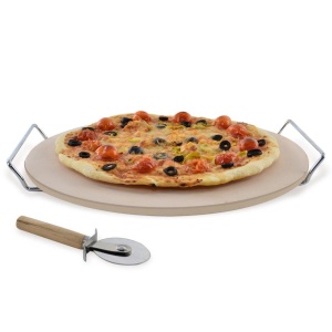 Pizza Stone with Stand and Knife ORION 123778