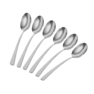 Set of Tea Spoons 6-Pieces High Gloss ORION Plain 142691