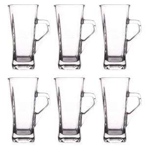 Set of 6 glasses with handle 330ml ORION Geo 124336