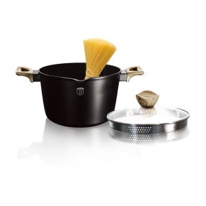 Granite pasta pot 24cm 6.0L BERLINGER HAUS EBONY MAPLE BH-1709