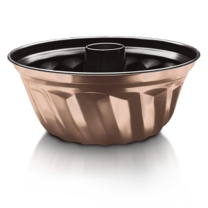 Marble coated Baking Mould Bundt pan with silicone handle Berlinger Haus Rose Gold Metallic Line BH-6472