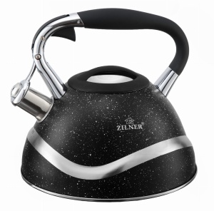 Wasserkessel Flötenkessel Edelstahl-Kessel 3.0L ZILNER ZL-5701-BK