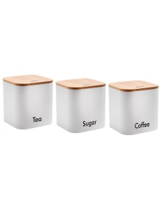 Zestaw 3 pojemników kawa herbata cukier KINGHOFF KH-1526