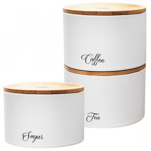 3 Tlg. Vorratsdosen-Set Tee Zucker Kaffee KLAUSBERG KB-7507