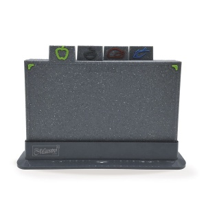 Satz von 4 Schneidebrettern auf einem Ständer MAESTRO MR-1787G