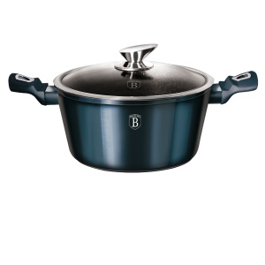 Granite pot with glass lid 20cm / 2.5L by BERLINGER HAUS AQUAMARINE BH-1878