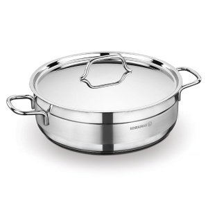 GARNEK DO ZAPIEKANIA STALOWY 18/10 ZE STALOWĄ POKRYWKĄ 28x9cm 5.5L KORKMAZ ALFA A1027