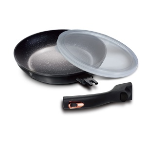 Frying Pan with non-stick Granite coating 24cm detachable handle BERLINGER HAUS BLACK ROSE BH-1951