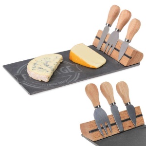 4 piece Stone board for cutting and serving cheese ORION 128015