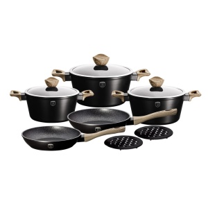 Cookware Set BERLINGER HAUS EBONY MAPLE WOOD 10 pcs [BH-1533]