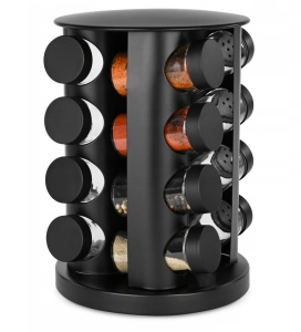 16 Tlg. Gewürzbehälter-Set Rotary Gewürzständer Edelstahl BRUNBESTE BB-2717
