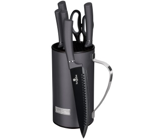 7-teiliges Messerset im Block BERLINGER HAUS CARBON PRO BH-2600