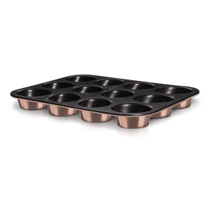 FORMA DO PIECZENIA MUFFINÓW x12 BERLINGER HAUS METALLIC ROSE GOLD BH-6473