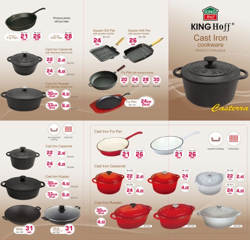  2.4L Cast Iron Pot Enamel coated 20cm KINGHOFF KH-1520