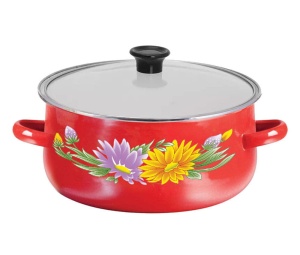 Garnek emaliowany 22cm 3.7L KLAUSBERG KB-7170-22-RD