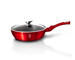 Frying Pan with non-stick Granite coating 24cm BERLINGER HAUS METALLIC LINE RED [BH-1259-N]