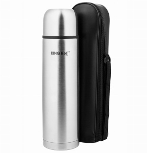 Termos stalowy z pokrowcem 1,0L KINGHOFF KH-4054