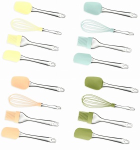 SILICONE TOOLS SET 4 pieces 4 COLORS MAESTRO MR-1590