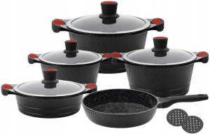 11-teiliger Topfset Marmorkeramikbeschichtet ZILNER ZL-8511