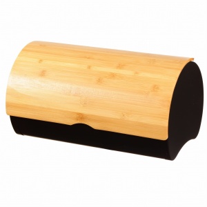 Steel breadbin with wooden lid BRUNBESTE BB-2738