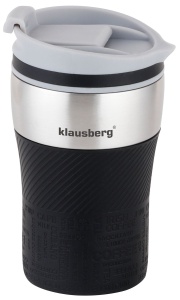 Thermobecher 280ml aus Edelstahl 18/8 KLAUSBERG Schwarz KB-7621