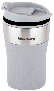 Thermobecher 280ml aus Edelstahl 18/8 KLAUSBERG Grau KB-7622