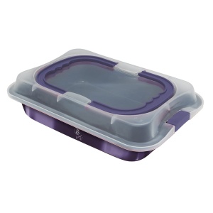 Tin, baking tray with lid 36.5x24.5x5.5cm BERLINGER HAUS Purple Eclipse BH-7842