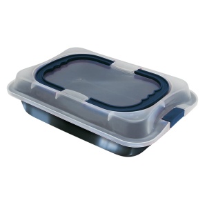 Tin, baking tray with lid 36.5x24.5x5.5cm BERLINGER HAUS Aquamarine BH-7838