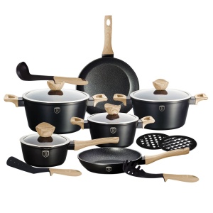Cookware Set BERLINGER HAUS EBONY MAPLE WOOD 15 pcs [BH-1536]