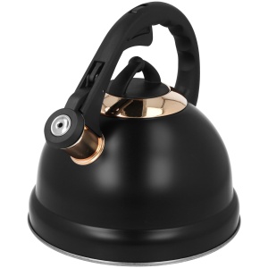 Edelstahl-Wassekessel Wasserkocher 2,7L Induktion Gasschwarz Rose Gold  BRUNBESTE BB-2419