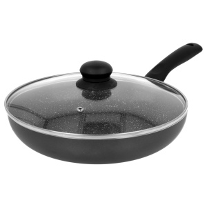 Frying pan with marble coating 24 cm with lid BRUNBESTE BB-2841