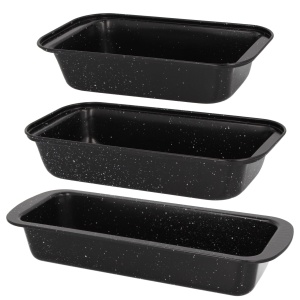 Zestaw 3 Blach do pieczenia z marmurkową powłoką 35/30/25 x13x6cm BRUNBESTE BB-2556