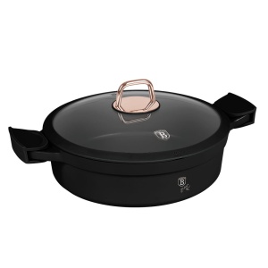 Titanium-coated low wok pot 4.2L 28cm BERLINGER HAUS Black Rose BH-1455