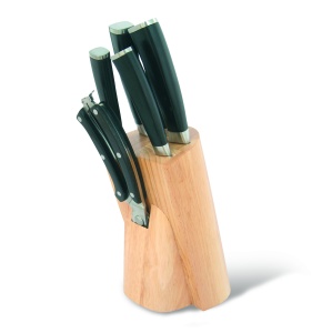 Messerset 7 Elemente in einem Block mit einem Maestro MR-1424-Stand