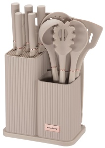 Küchenmesser-Set im Block mit Küchenutensilien und Schneidebrett 12-teilig KLAUSBERG KB-7935