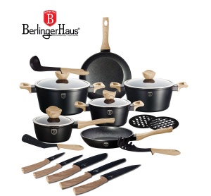 Cookware Set BERLINGER HAUS EBONY MAPLE WOOD 20 pcs [BH-1536-09]